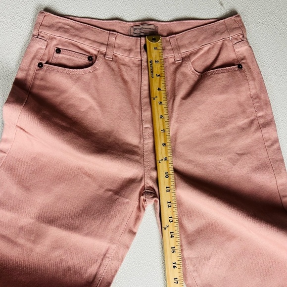 BCBGeneration High Rise Cropped Wide-Leg Jeans in Rose Smoke Size 27 NWOT - Picture 6 of 10